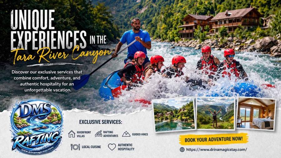 Drina Magic Stay — Tara rafting & riverfront villas
